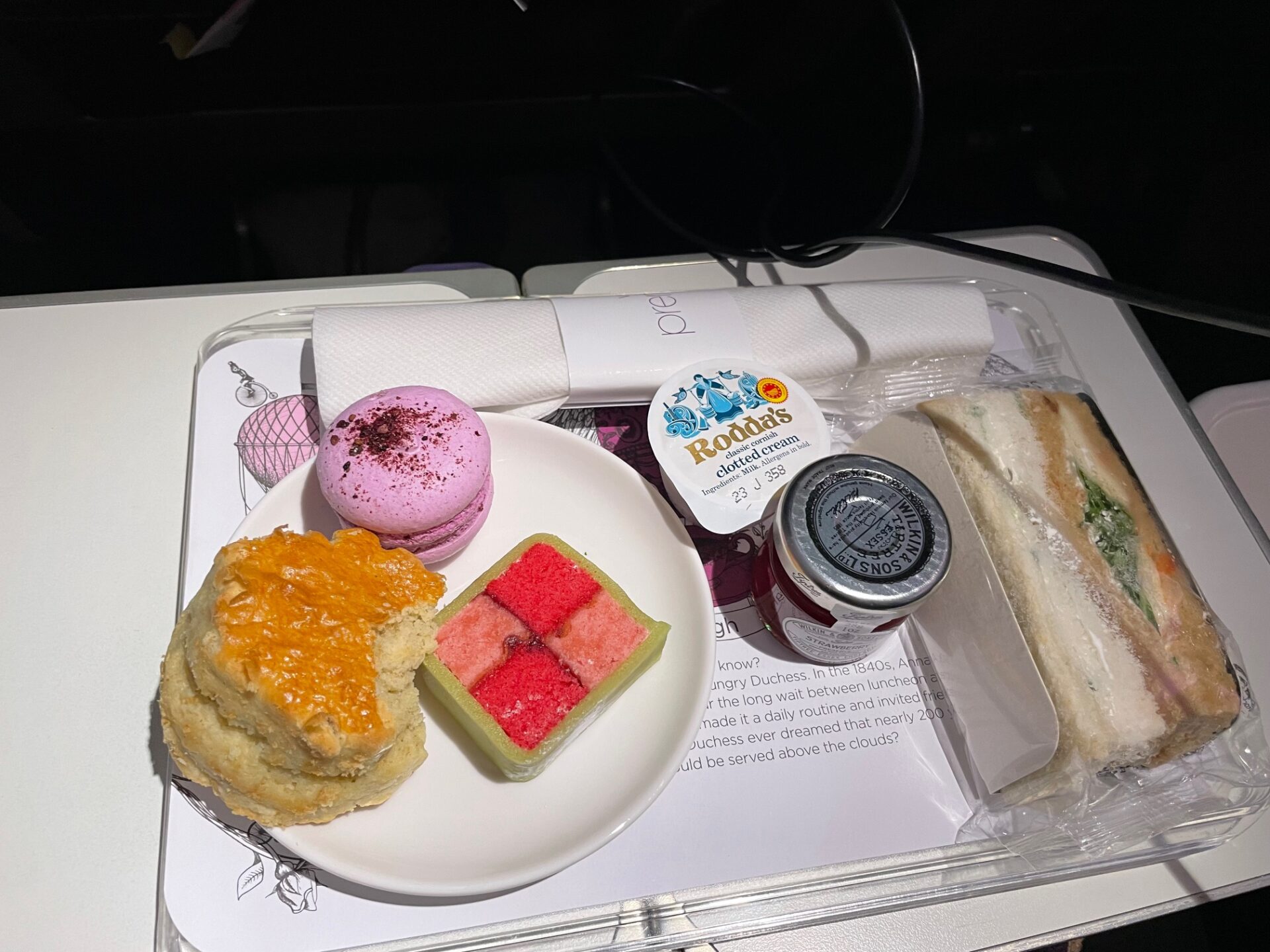 Mile High Tea on Virgin Atlantic Premium Economy