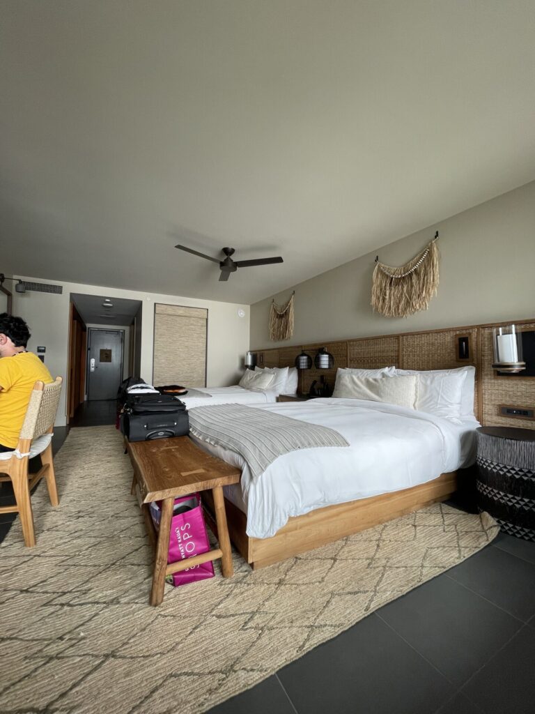 double queen bedroom at the 1 hotel Hanalei bay