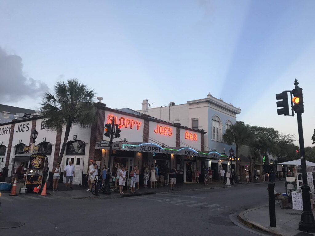 Sloppy Joe's Bar, a historic establishment on Duval Street in Key West florida. 