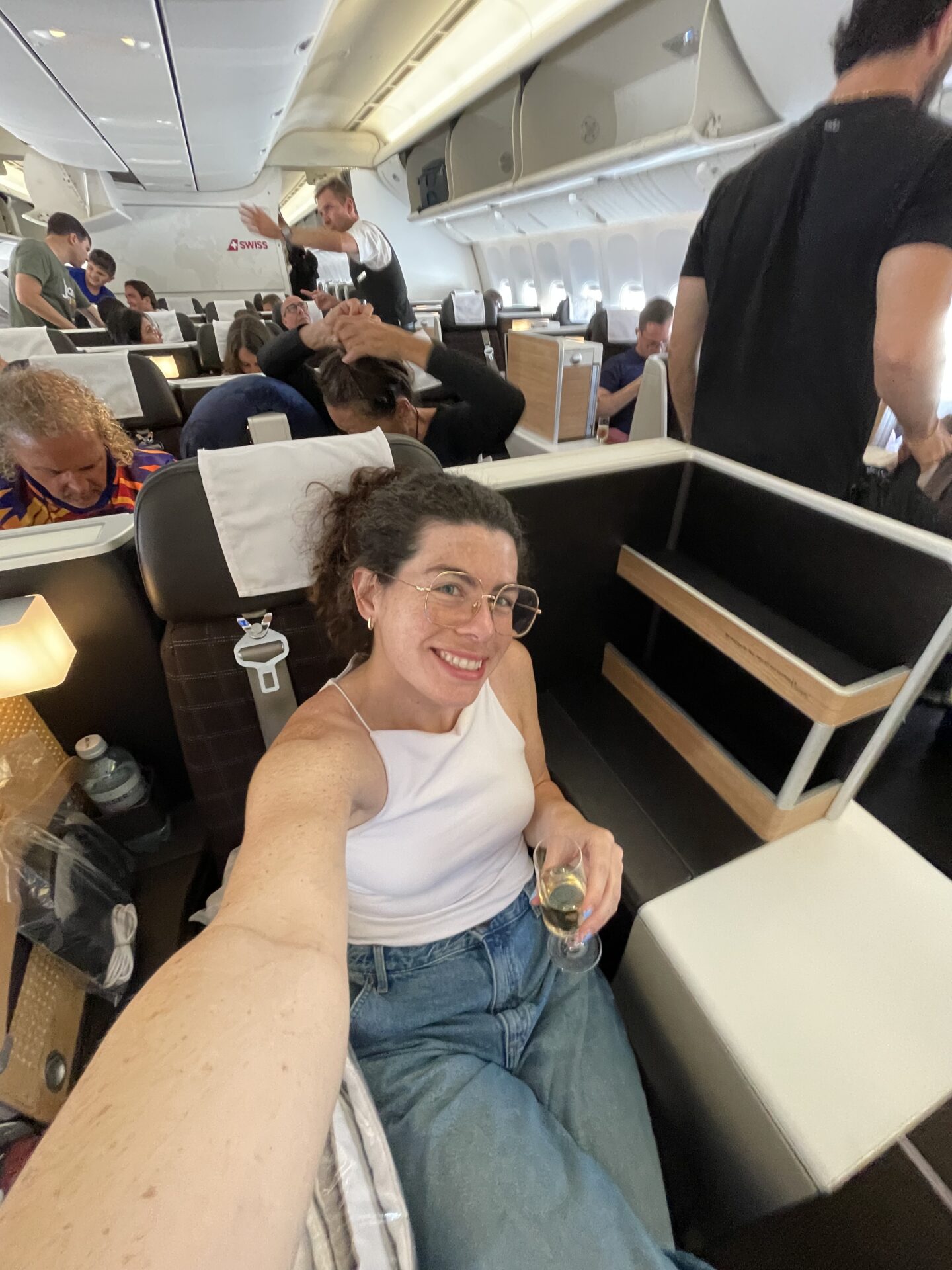 Natalie on Swiss airlines business from Zurich to Miami, booked with Capital One Miles, transferred to Avianca Lifemiles