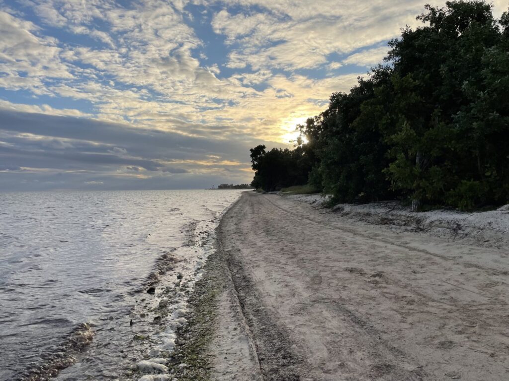 Coco Plum Beach in Marathon, a narrow stretch sandy beach. 