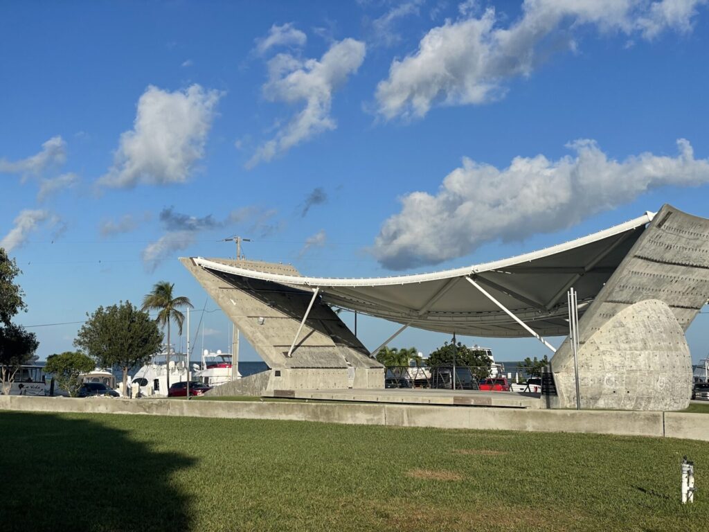 outdoor Performance theatre area at Founder's park for seasonal concerts